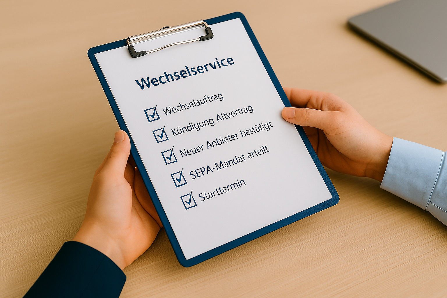 Wechselservice übernimmt Formalitäten